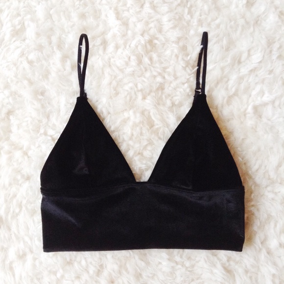 Velvet Plunge Bralette - Picture 4 of 6